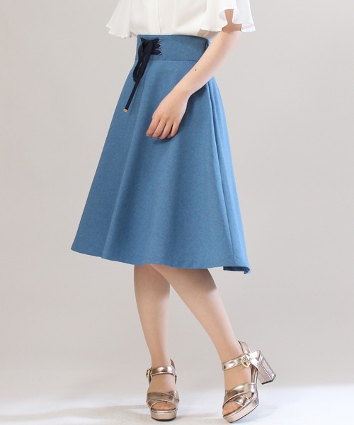 ASTORIA ODIER(アストリアオディール)の「スピンドールフレアスカート(スカート・レディース・ブルー/ネイビー/ベージュ・SMALL/X-SMALL/MEDIUM)」の15枚目の写真