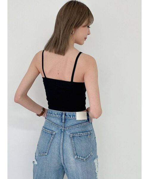 GYDA（ジェイダ）の「カシュクールデザインビスチェ（キャミソール・レディース・オフホワイト/ブラック・FREE）」の3枚目の写真