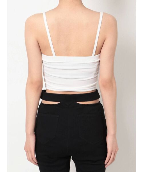 GYDA（ジェイダ）の「カシュクールデザインビスチェ（キャミソール・レディース・オフホワイト/ブラック・FREE）」の15枚目の写真