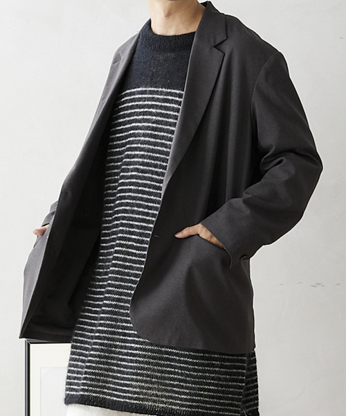 JOURNAL STANDARD relume(ジャーナルスタンダード レリューム)の「TOP STRETCH RELAX オーバーサイズジャケット(テーラードジャケット・メンズ・ベージュ/グレー/ブラウン・SMALL/MEDIUM/LARGE)」の16枚目の写真