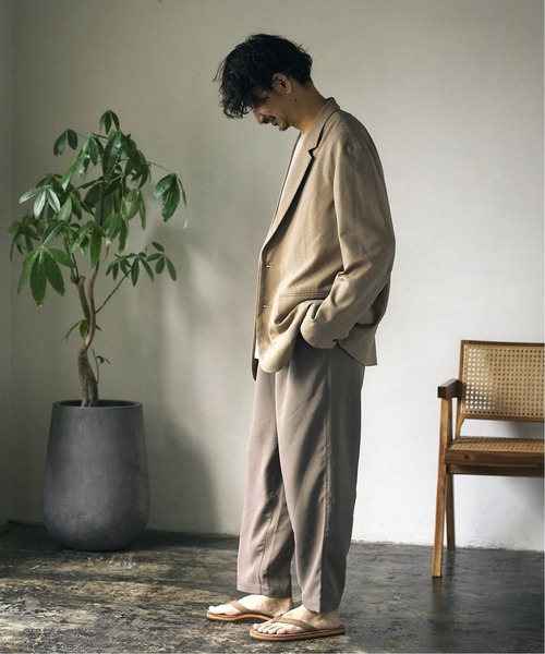 JOURNAL STANDARD relume(ジャーナルスタンダード レリューム)の「TOP STRETCH RELAX オーバーサイズジャケット(テーラードジャケット・メンズ・ベージュ/グレー/ブラウン・SMALL/MEDIUM/LARGE)」の8枚目の写真