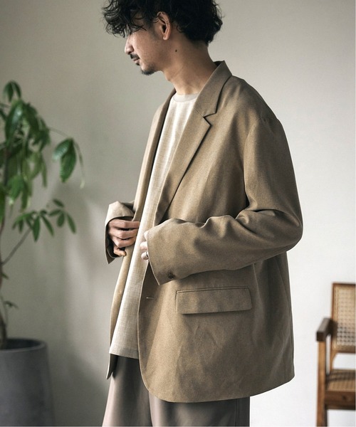 JOURNAL STANDARD relume(ジャーナルスタンダード レリューム)の「TOP STRETCH RELAX オーバーサイズジャケット(テーラードジャケット・メンズ・ベージュ/グレー/ブラウン・SMALL/MEDIUM/LARGE)」の9枚目の写真
