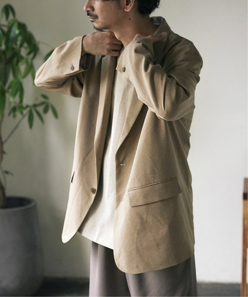 JOURNAL STANDARD relume(ジャーナルスタンダード レリューム)の「TOP STRETCH RELAX オーバーサイズジャケット(テーラードジャケット・メンズ・ベージュ/グレー/ブラウン・SMALL/MEDIUM/LARGE)」の11枚目の写真