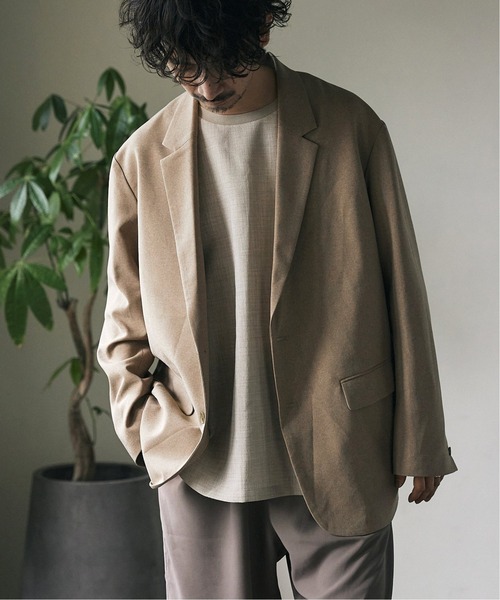 JOURNAL STANDARD relume(ジャーナルスタンダード レリューム)の「TOP STRETCH RELAX オーバーサイズジャケット(テーラードジャケット・メンズ・ベージュ/グレー/ブラウン・SMALL/MEDIUM/LARGE)」の12枚目の写真