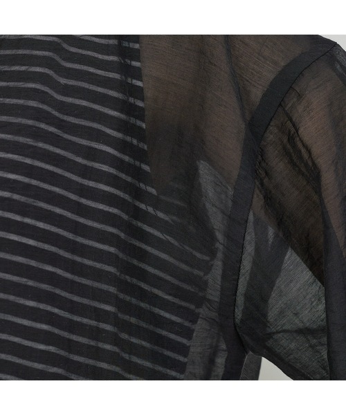 abahouse mavie(アバハウスマヴィ)の「シアーブラウス&ボーダータンクトップセット(シャツ/ブラウス・レディース・グレイッシュベージュ/ブラック/ホワイト・フリー)」の17枚目の写真