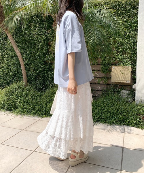 OLIVE des OLIVE(オリーブデオリーブ)の「フルーツビッグTシャツ(Tシャツ/カットソー・レディース・ホワイト/サックスブルー/ピンク/スミクロ・FREE)」の18枚目の写真