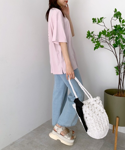 OLIVE des OLIVE(オリーブデオリーブ)の「フルーツビッグTシャツ(Tシャツ/カットソー・レディース・ホワイト/サックスブルー/ピンク/スミクロ・FREE)」の15枚目の写真