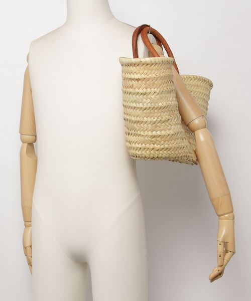 MIDWEST（ミッドウエスト）の「AFRICAN MARKET TAZADOME BASKET LEATHER HANDLE SMAL（ショルダーバッグ・レディース・ベージュ・FREE）」の5枚目の写真