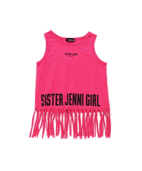 SISTER JENNI（SISTER JENNI）の「フリンジロゴタンクトップ（タンクトップ・キッズ・ブラック/チェリーピンク/パープル・160cm/140cm/150cm/130cm）」の13枚目の写真