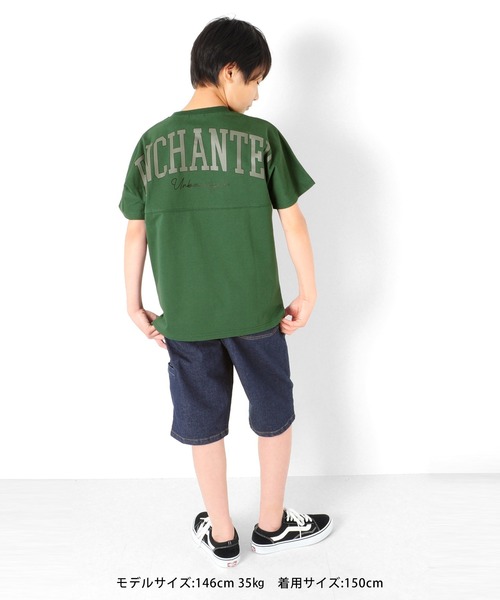 GLAZOS（グラソス）の「接触冷感・ドルマンスリーブバックプリント半袖Tシャツ（Tシャツ/カットソー・キッズ・ブルー/ブラック/ホワイト/パープル/グリーン・150cm/130cm/140cm/170cm/160cm）」の14枚目の写真