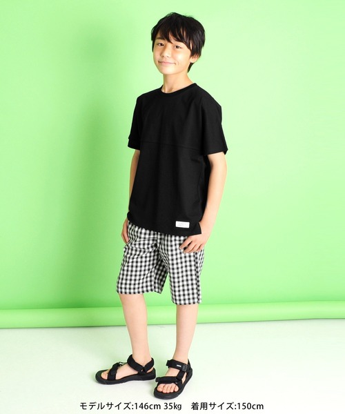 GLAZOS（グラソス）の「接触冷感・ドルマンスリーブバックプリント半袖Tシャツ（Tシャツ/カットソー・キッズ・ブルー/ブラック/ホワイト/パープル/グリーン・150cm/130cm/140cm/170cm/160cm）」の16枚目の写真