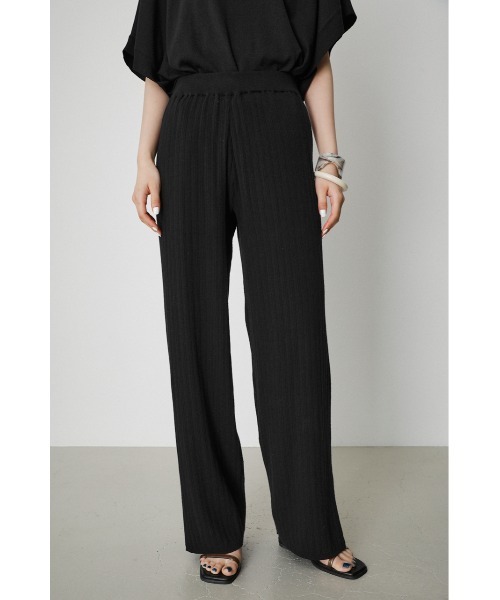 AZUL by moussy(アズールバイマウジー)の「BASIC KNIT RIB PANTS/ベーシックニットリブパンツ(その他パンツ・レディース・ベージュ/ブラック・SMALL/MEDIUM)」の17枚目の写真