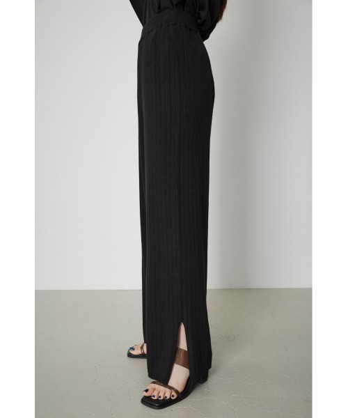 AZUL by moussy(アズールバイマウジー)の「BASIC KNIT RIB PANTS/ベーシックニットリブパンツ(その他パンツ・レディース・ベージュ/ブラック・SMALL/MEDIUM)」の16枚目の写真