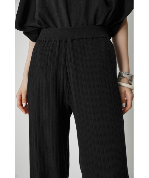 AZUL by moussy(アズールバイマウジー)の「BASIC KNIT RIB PANTS/ベーシックニットリブパンツ(その他パンツ・レディース・ベージュ/ブラック・SMALL/MEDIUM)」の14枚目の写真