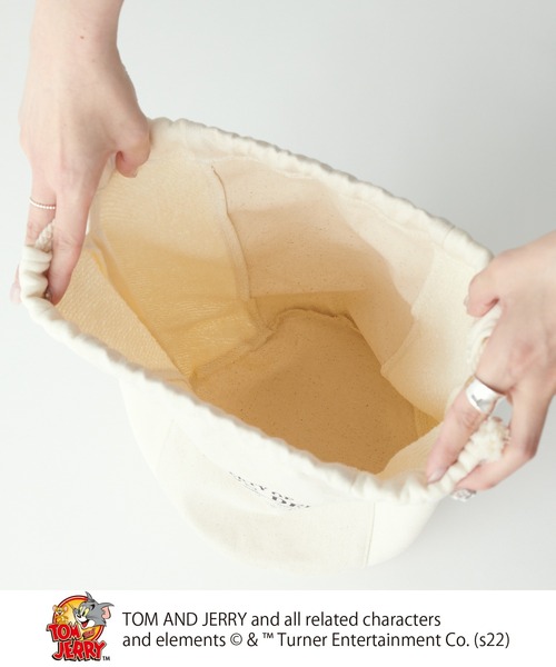 Tom&Jerry(トムアンドジェリー)の「TOM and JERRY/トムとジェリー巾着BAG(ハンドバッグ・レディース・グレー/ナチュラル・FREE)」の18枚目の写真