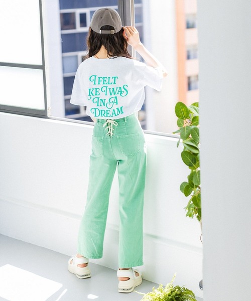 repipi armario（レピピ アルマリオ）の「バックロゴコクーンTシャツ（Tシャツ/カットソー・キッズ・ホワイト/グレー系その他/ブルー系その他/オレンジ系その他・MEDIUM/LARGE）」の11枚目の写真