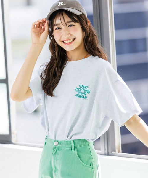 repipi armario（レピピ アルマリオ）の「バックロゴコクーンTシャツ（Tシャツ/カットソー・キッズ・ホワイト/グレー系その他/ブルー系その他/オレンジ系その他・MEDIUM/LARGE）」の13枚目の写真