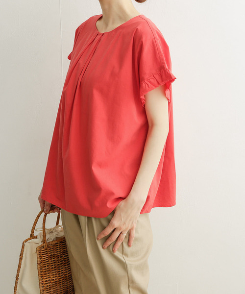 新品タグ付き　リネンフリルフレンチワイドシャツ　アーバンリサーチドアーズ リピ割新品タグ付き リネンフリルフレンチワイドシャツ アーバン