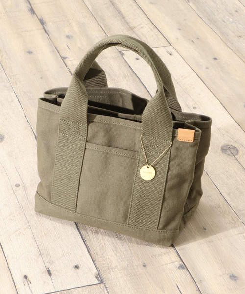 LBC（エルビーシー）の「キャンバス仕切りミニトートバッグ（トートバッグ・レディース・ブラック/グリーン/その他/ダークグレー・FREE）」の3枚目の写真