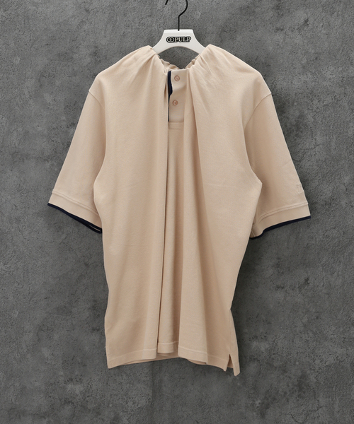 MARTINE ROSE（マーティンローズ）の「【MARTINE ROSE / マーティンローズ】TUCK NECK SS ポロシャツ（ポロシャツ・メンズ・ホワイト系その他・SMALL）」の3枚目の写真