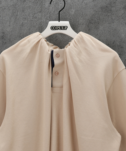 MARTINE ROSE（マーティンローズ）の「【MARTINE ROSE / マーティンローズ】TUCK NECK SS ポロシャツ（ポロシャツ・メンズ・ホワイト系その他・SMALL）」の5枚目の写真
