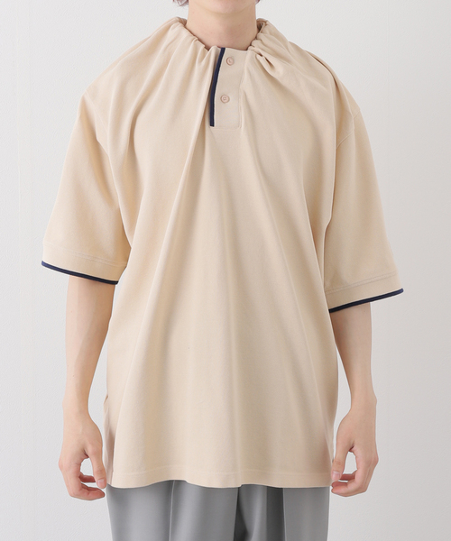 MARTINE ROSE（マーティンローズ）の「【MARTINE ROSE / マーティンローズ】TUCK NECK SS ポロシャツ（ポロシャツ・メンズ・ホワイト系その他・SMALL）」の16枚目の写真