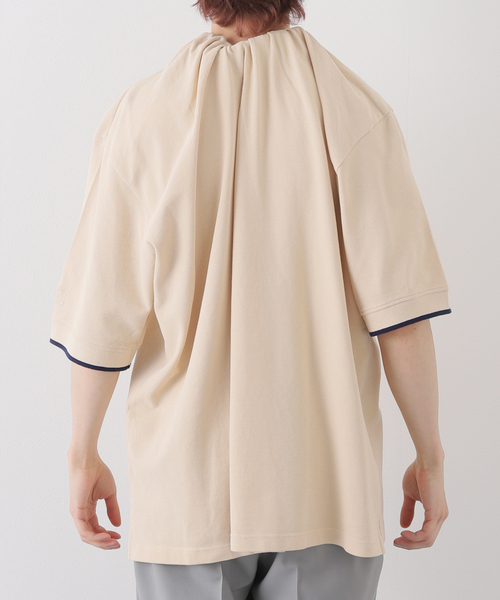 MARTINE ROSE（マーティンローズ）の「【MARTINE ROSE / マーティンローズ】TUCK NECK SS ポロシャツ（ポロシャツ・メンズ・ホワイト系その他・SMALL）」の2枚目の写真