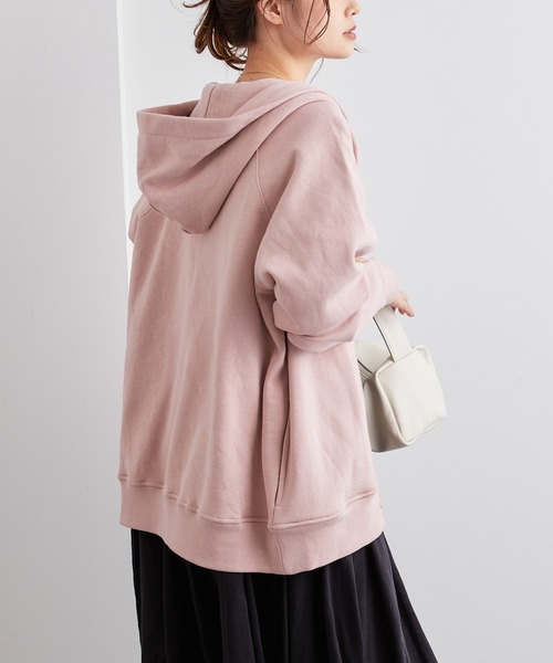 PUAL CE CIN（ピュアルセシン）の「裏起毛フードブルゾン（ブルゾン・レディース・ブルー系/イエロー/ブラック/ピンク/グレイッシュベージュ/ベージュ・FREE）」の14枚目の写真