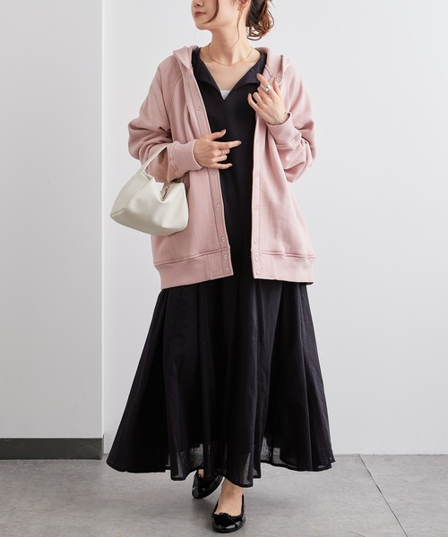 PUAL CE CIN（ピュアルセシン）の「裏起毛フードブルゾン（ブルゾン・レディース・ブルー系/イエロー/ブラック/ピンク/グレイッシュベージュ/ベージュ・FREE）」の15枚目の写真