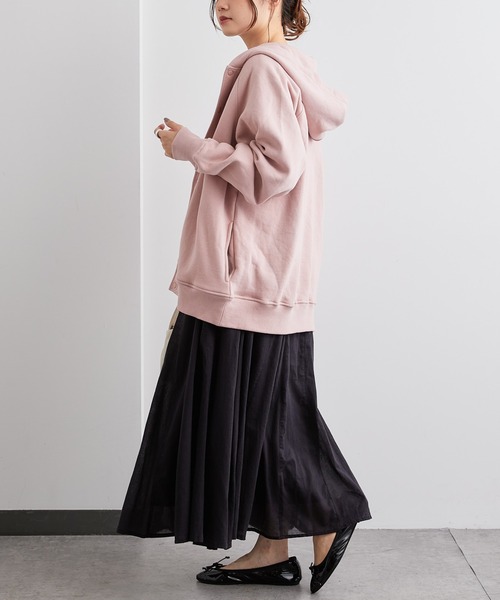 PUAL CE CIN（ピュアルセシン）の「裏起毛フードブルゾン（ブルゾン・レディース・ブルー系/イエロー/ブラック/ピンク/グレイッシュベージュ/ベージュ・FREE）」の16枚目の写真