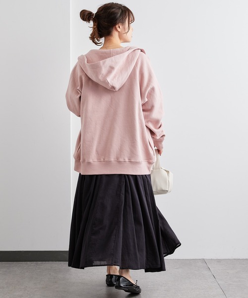 PUAL CE CIN（ピュアルセシン）の「裏起毛フードブルゾン（ブルゾン・レディース・ブルー系/イエロー/ブラック/ピンク/グレイッシュベージュ/ベージュ・FREE）」の17枚目の写真