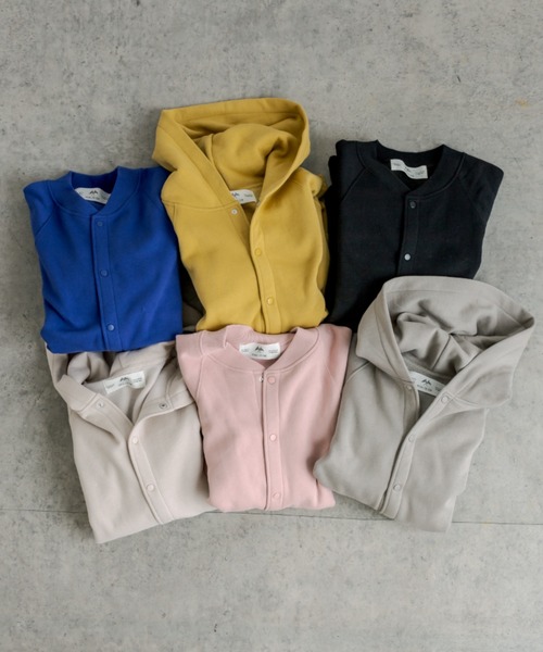 PUAL CE CIN（ピュアルセシン）の「裏起毛フードブルゾン（ブルゾン・レディース・ブルー系/イエロー/ブラック/ピンク/グレイッシュベージュ/ベージュ・FREE）」の7枚目の写真