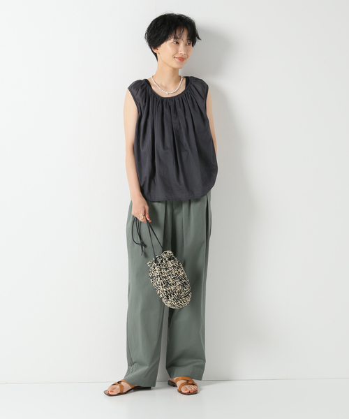 IENA(イエナ)の「【elsa esturgie/エルザ・エストロジー】 sleevelessトップス(シャツ/ブラウス・レディース・アイボリー/ブラック系その他・38)」の5枚目の写真