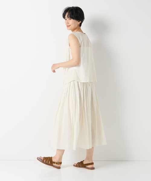 IENA(イエナ)の「【elsa esturgie/エルザ・エストロジー】 sleevelessトップス(シャツ/ブラウス・レディース・アイボリー/ブラック系その他・38)」の4枚目の写真