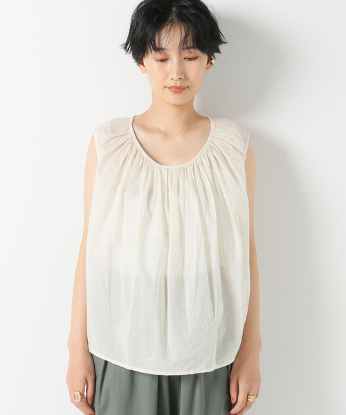 IENA(イエナ)の「【elsa esturgie/エルザ・エストロジー】 sleevelessトップス(シャツ/ブラウス・レディース・アイボリー/ブラック系その他・38)」の16枚目の写真