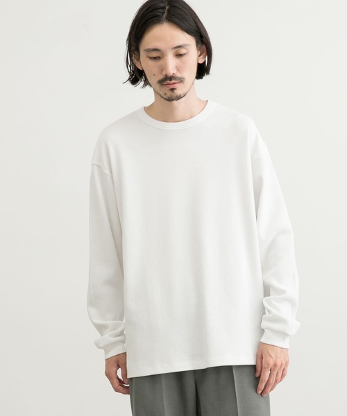 URBAN RESEARCH(アーバンリサーチ)の「度詰めワッフルロングスリーブ(Tシャツ/カットソー・メンズ・ブラック/オートミール/グレー/バーガンディー/ホワイト・SMALL/MEDIUM/LARGE/X-LARGE)」の7枚目の写真