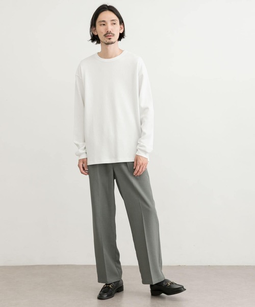 URBAN RESEARCH(アーバンリサーチ)の「度詰めワッフルロングスリーブ(Tシャツ/カットソー・メンズ・ブラック/オートミール/グレー/バーガンディー/ホワイト・SMALL/MEDIUM/LARGE/X-LARGE)」の6枚目の写真