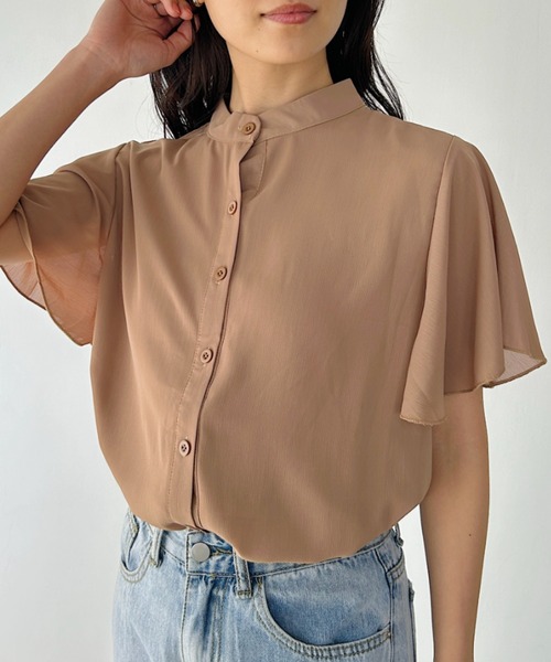 theory フレンチスリーブ　シャツ ブラウス 楽天市場】フレンチスリーブ シャツ（ブランドセオリー