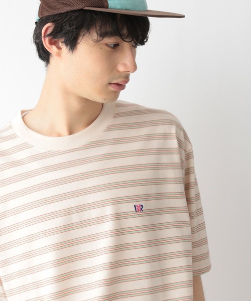 GLOBAL WORK(グローバルワーク)の「サーティワン/ボーダーT/281995(Tシャツ/カットソー・メンズ・ホワイト/ダークブラウン・MEDIUM/LARGE/SMALL)」の5枚目の写真