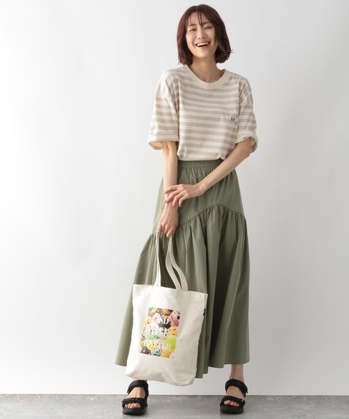 GLOBAL WORK(グローバルワーク)の「サーティワン/ボーダーT/281995(Tシャツ/カットソー・メンズ・ホワイト/ダークブラウン・MEDIUM/LARGE/SMALL)」の8枚目の写真