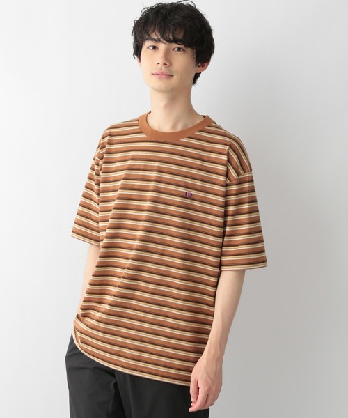 GLOBAL WORK(グローバルワーク)の「サーティワン/ボーダーT/281995(Tシャツ/カットソー・メンズ・ホワイト/ダークブラウン・MEDIUM/LARGE/SMALL)」の12枚目の写真