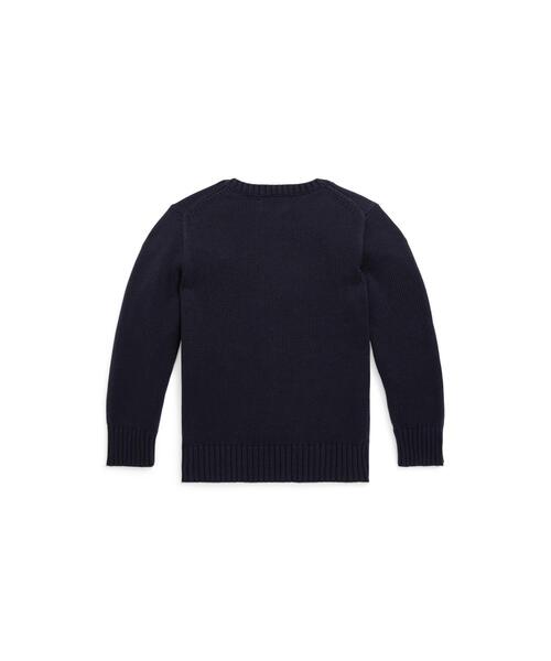 POLO RALPH LAUREN CHILDRENSWEAR（ポロ ラルフ ローレン チルドレンズウェア）の「パピー コットン セーター（ニット/セーター・キッズ・ネイビー系1・3/3T）」の4枚目の写真