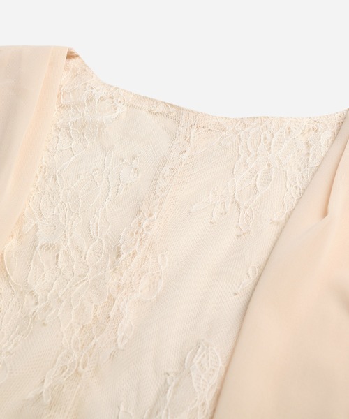 DRESS PLUS(ドレスプラス)の「ボレロ ショートジャケット パーティーボレロ ドレス シフォン(カーディガン/ボレロ・レディース・ライラック/ナチュラル/ブラック/チャコールアッシュ・M/L/XL/S)」の16枚目の写真