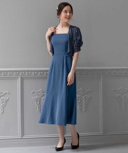 DRESS PLUS(ドレスプラス)の「ボレロ ショートジャケット パーティーボレロ ドレス シフォン(カーディガン/ボレロ・レディース・ライラック/ナチュラル/ブラック/チャコールアッシュ・M/L/XL/S)」の14枚目の写真