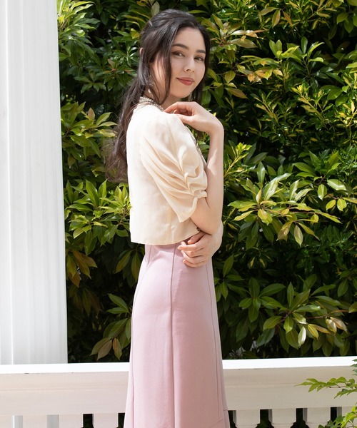 DRESS PLUS(ドレスプラス)の「ボレロ ショートジャケット パーティーボレロ ドレス シフォン(カーディガン/ボレロ・レディース・ライラック/ナチュラル/ブラック/チャコールアッシュ・M/L/XL/S)」の22枚目の写真