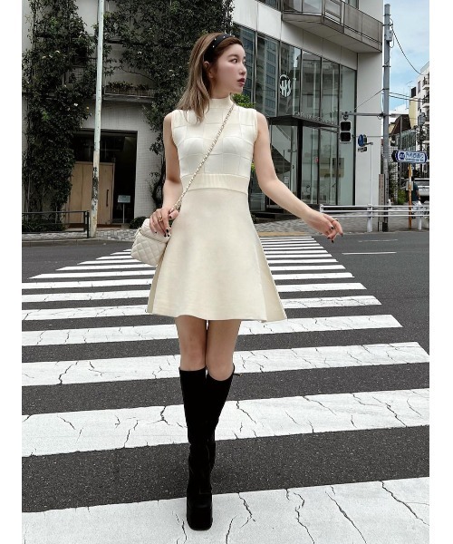 DARICH ワンピース ダーリッチ Darich フロントオープンニットミニワンピース
