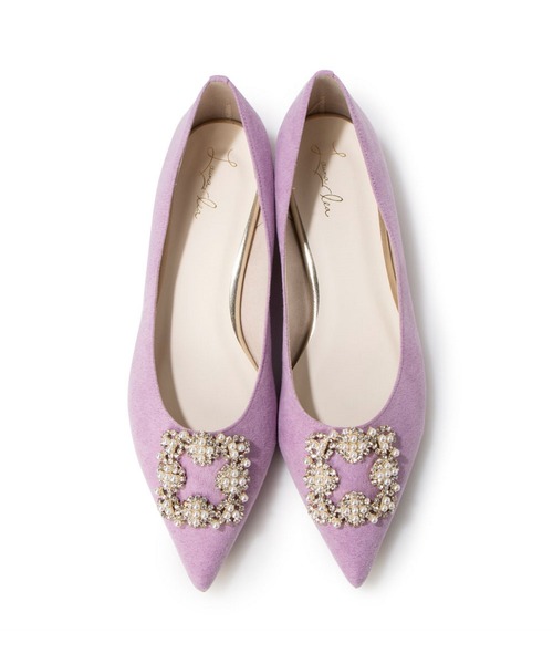 【23春夏新色】ビジューポインテッドトゥパンプス(0483)