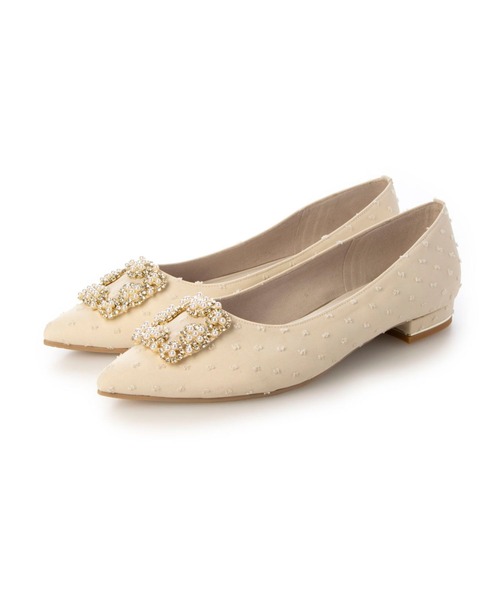 Launa lea（ラウナレア）の「【25秋冬新色登場】ビジューポインテッドトゥパンプス(0483)（パンプス・レディース・ブラック/ローズ/ダークグリーン/グレー系その他/ブラック系その他/ラベンダー/ライトベージュ/ライトブルー/ピンクベージュ/アイボリー/ブルー/ピンク系その他/ホワイト系その他/ミント/ライトピンク/ブルー系その他/ベビーピンク/グレイッシュブルー・24.0cm/22.5cm/22.0cm/25.0cm/23.5cm/23.0cm/24.5cm）」の3枚目の写真