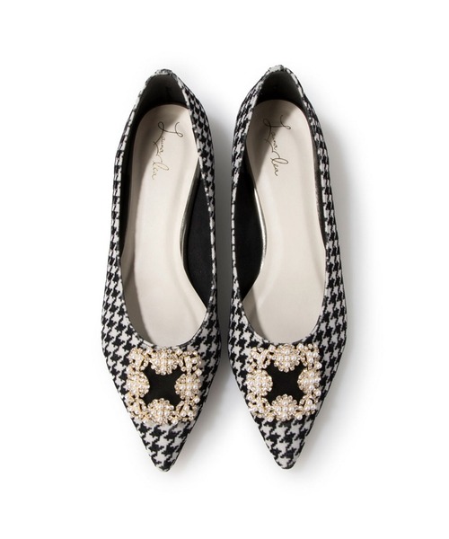 【23春夏新色】ビジューポインテッドトゥパンプス(0483)