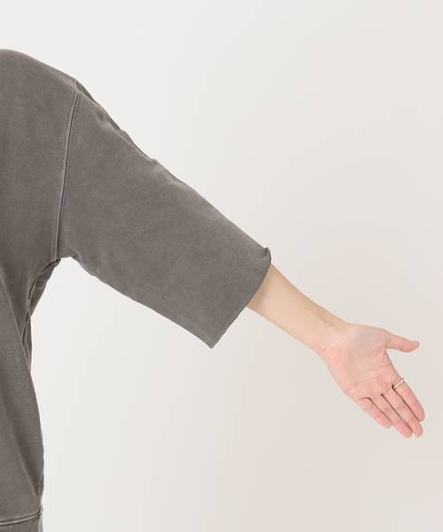 Odub（オーダブ）の「別注【Odub/オーダブ】ショートスリーブロゴスウェット（Tシャツ/カットソー・レディース・ブラック/チャコールグレー/ボルドー・FREE）」の6枚目の写真